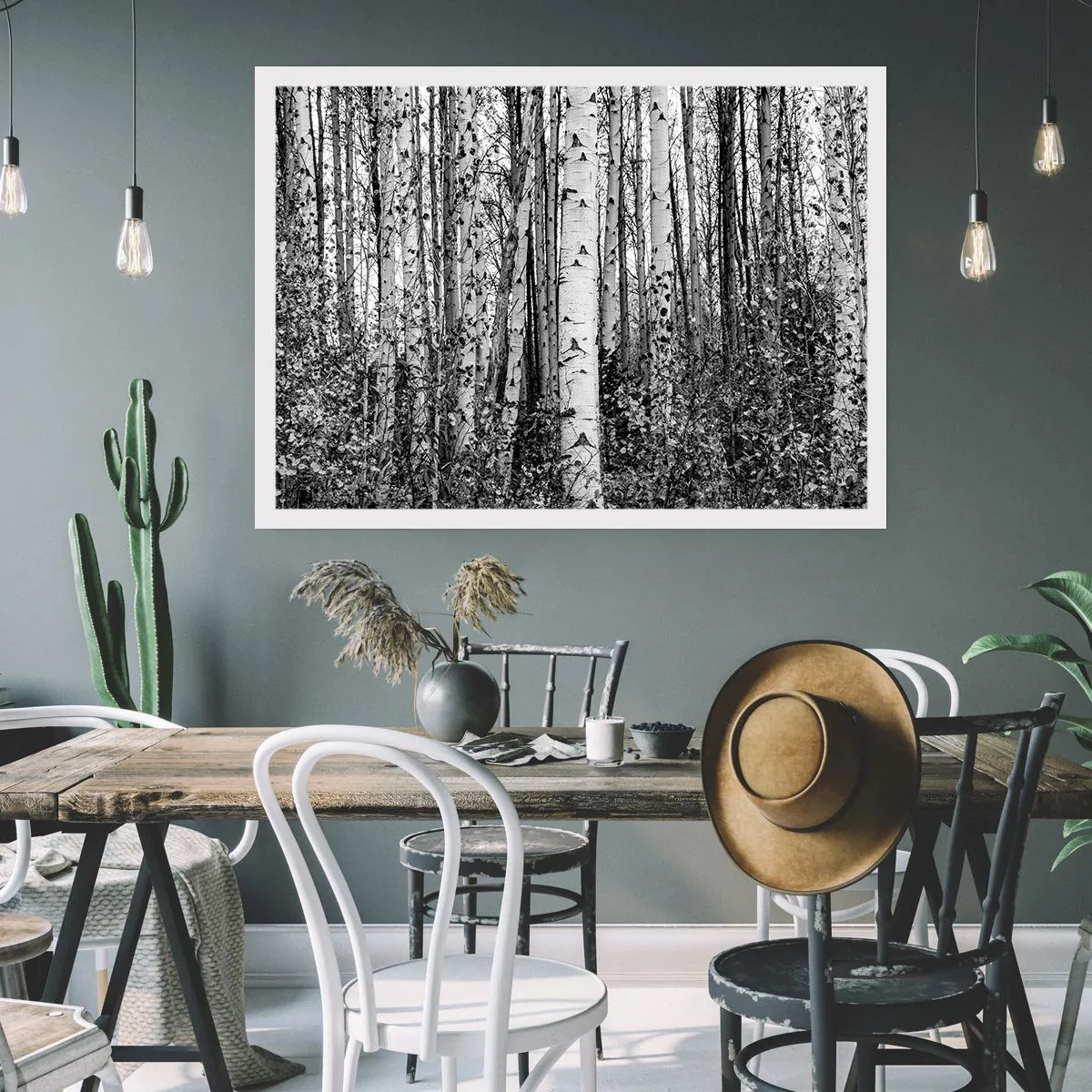Affisch - Björkpelargång - 70x50 cm