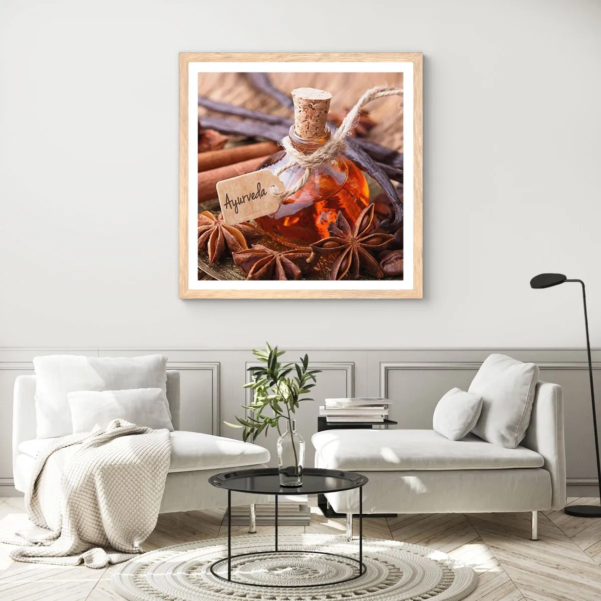 Affisch i ram av ljusek - Mot kroppens och själens enighet - 50x50 cm