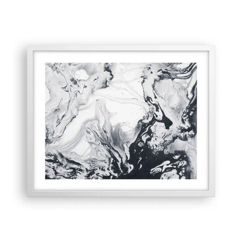 Affisch i vit ram - Jordens inre - 50x40 cm