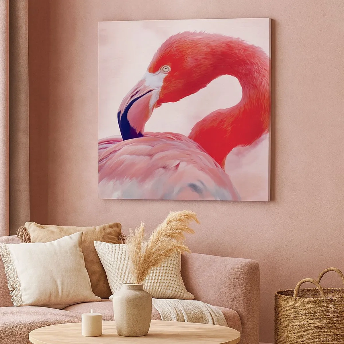 Canvastavla - Bild på duk - Fågelns skönhet - 30x30 cm