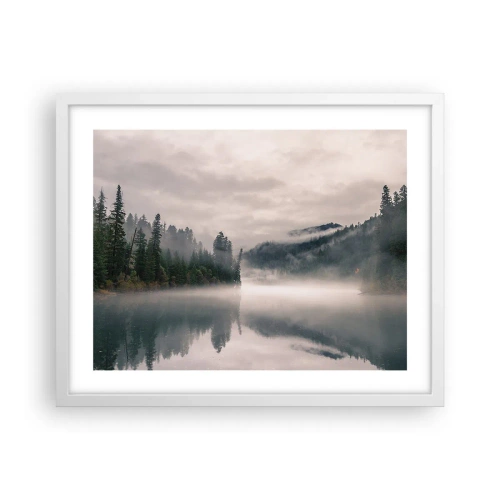 Affisch i vit ram - I förundran, i dimman - 50x40 cm