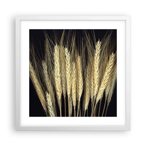 Affisch i vit ram - Rustik magi - 40x40 cm