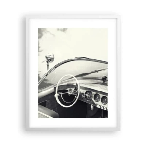 Affisch i vit ram - Väder för de rika - 40x50 cm