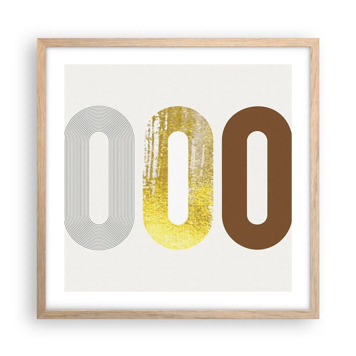 Affisch i ram av ljusek - Ooo! - 50x50 cm