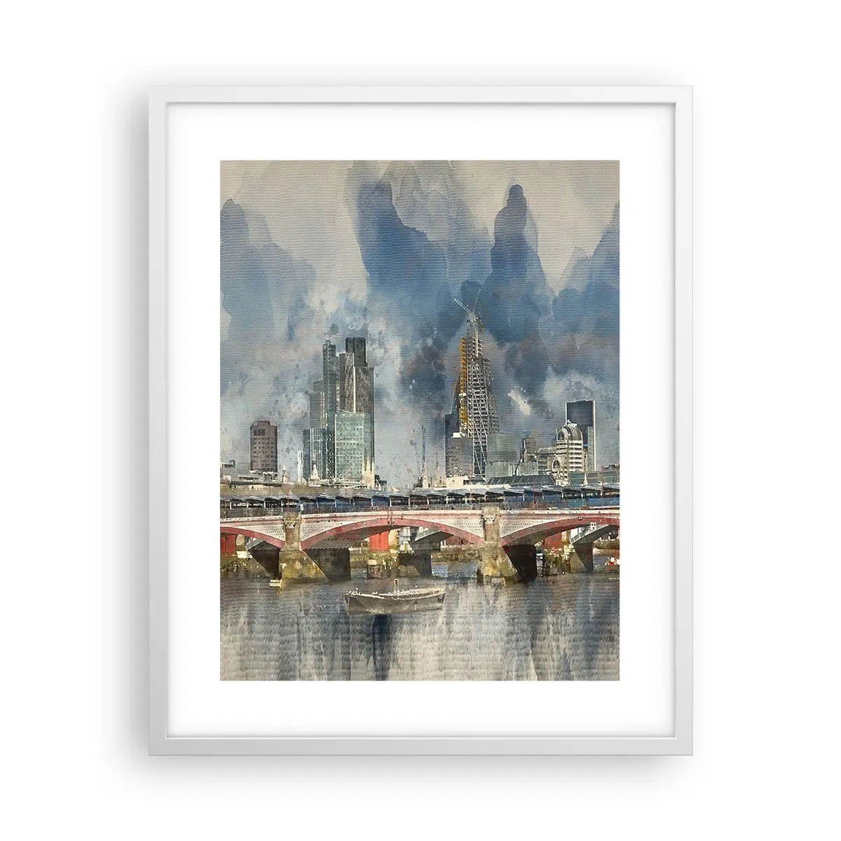 Affisch i vit ram - London i hela sin prakt - 40x50 cm
