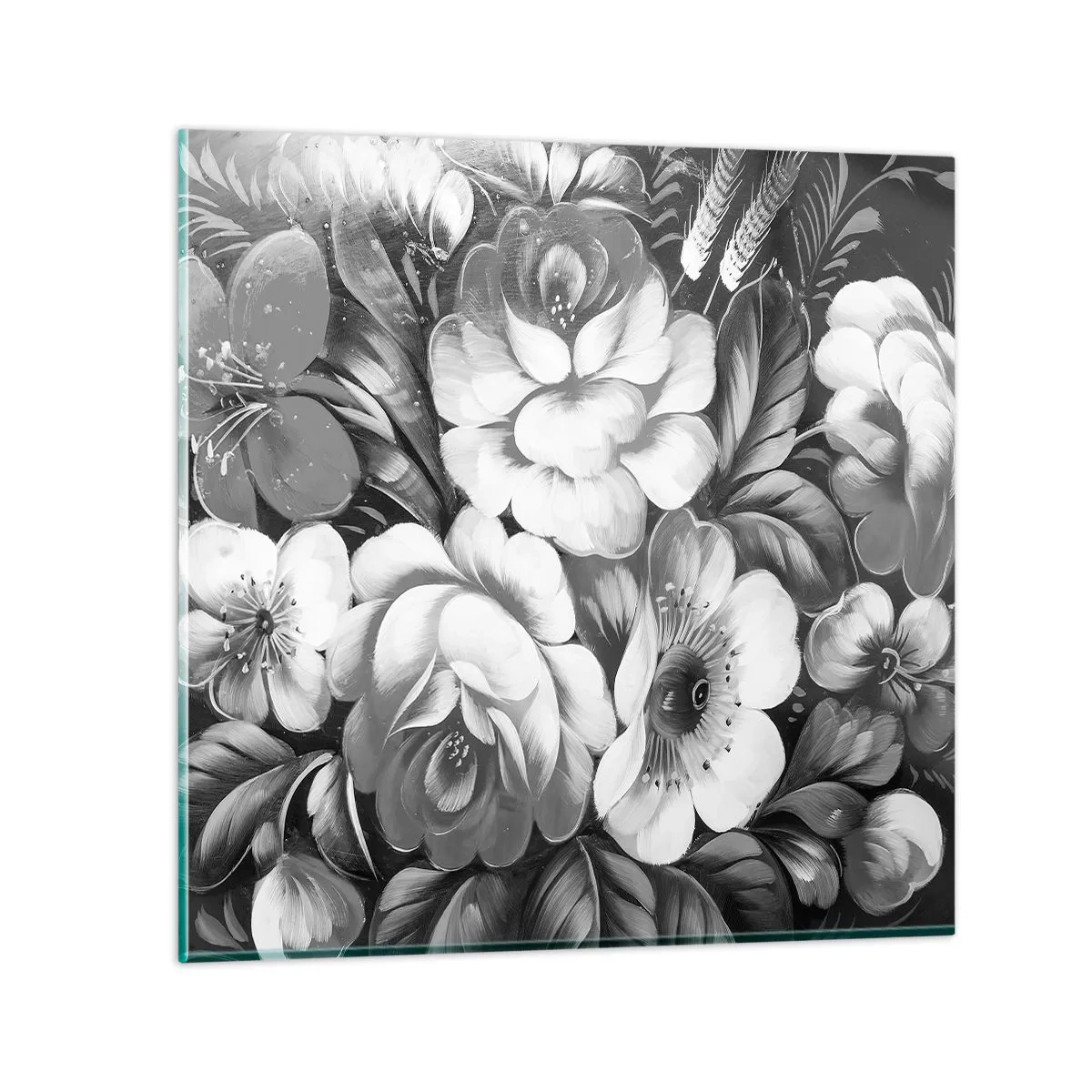 Glastavla - Bild på glas - Vackra även i gråskala - 70x70 cm
