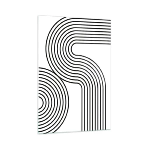 Glastavla - Bild på glas - På en kurva - 70x100 cm