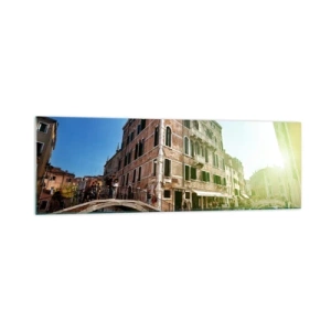Glastavla - Bild på glas - Venedig - Amore Mio - 160x50 cm