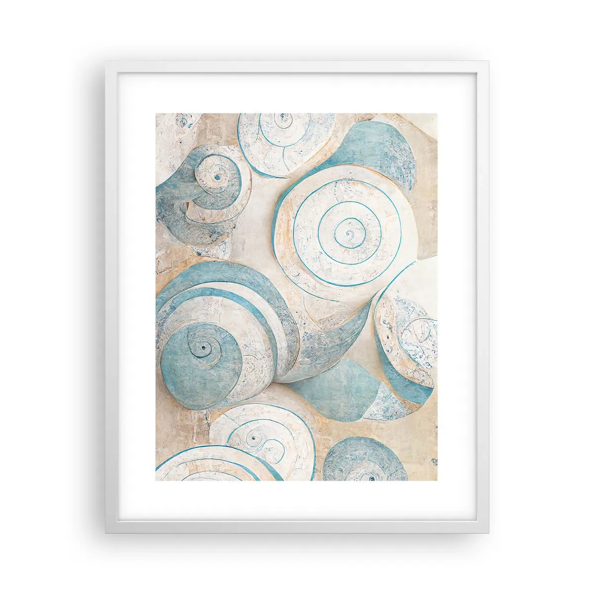 Affisch i vit ram - Vad döljer musslan? - 40x50 cm