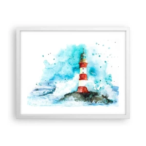 Affisch i vit ram - Elementens enhet - 50x40 cm