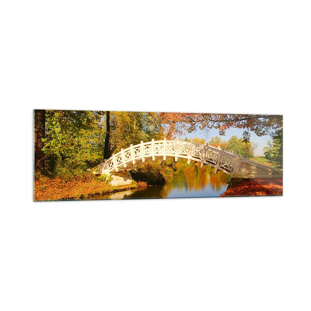 Glastavla - Bild på glas - På suckarnas vita bro - 160x50 cm