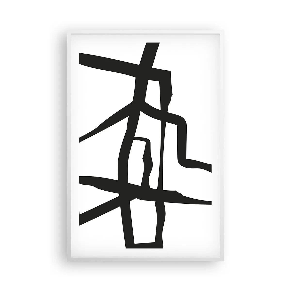 Affisch i vit ram - Svartvit konstruktion - 61x91 cm