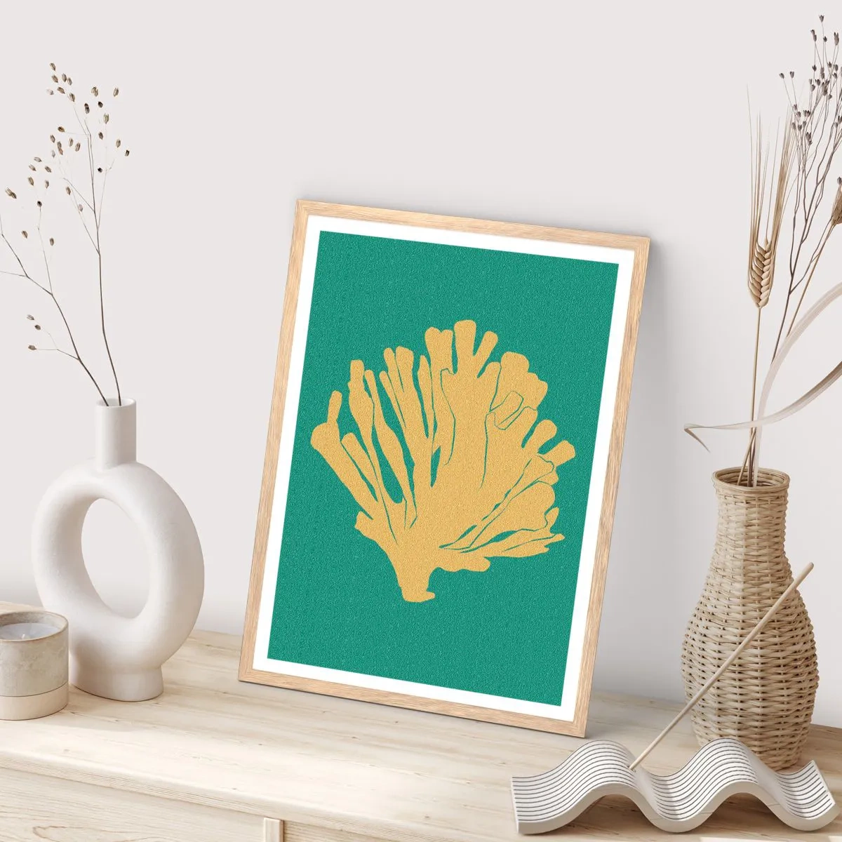 Affisch i ram av ljusek - En buske av undervattensskog - 50x70 cm