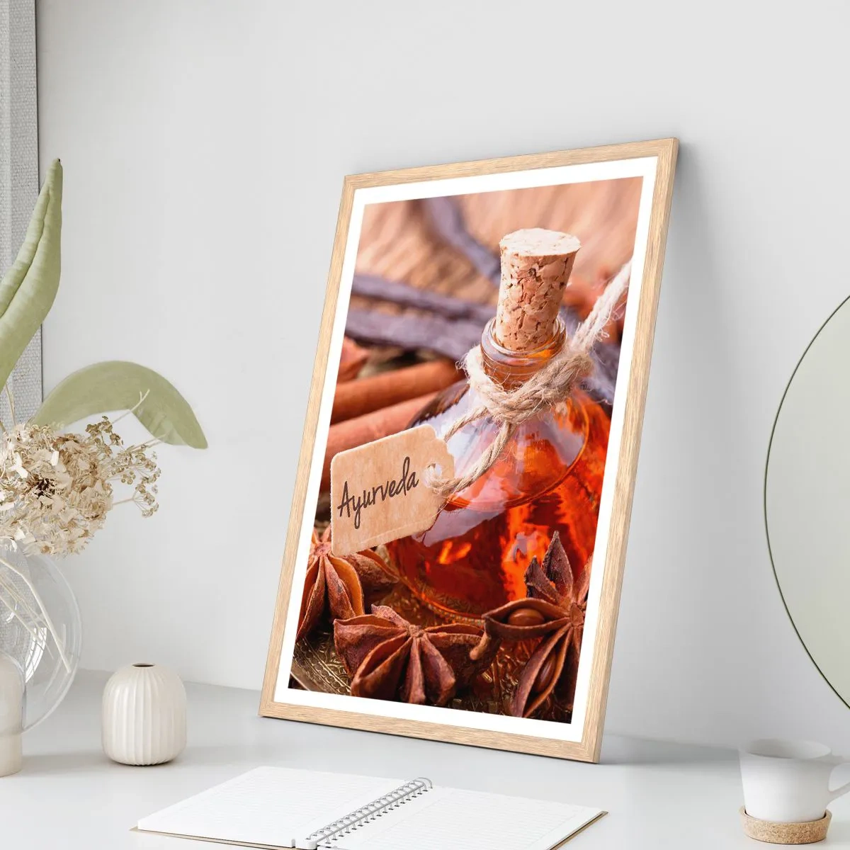 Affisch i ram av ljusek - Mot kroppens och själens enighet - 50x70 cm