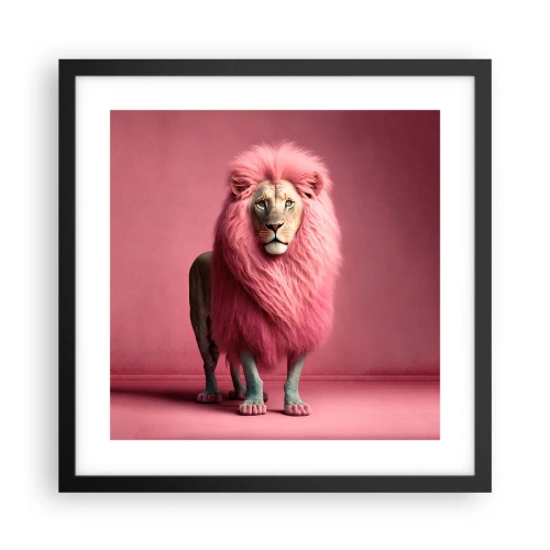 Affisch i svart ram - Och du är inte längre rädd - 40x40 cm