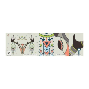 Fototapet Prov Standard Eco - Indianjägares trofé - Abstraktion, Rådjur, Boho - 100x30 cm