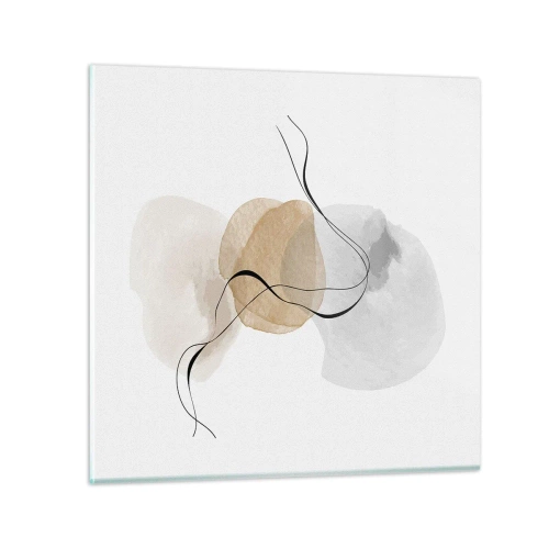 Glastavla - Bild på glas - Luftpärlor - 30x30 cm
