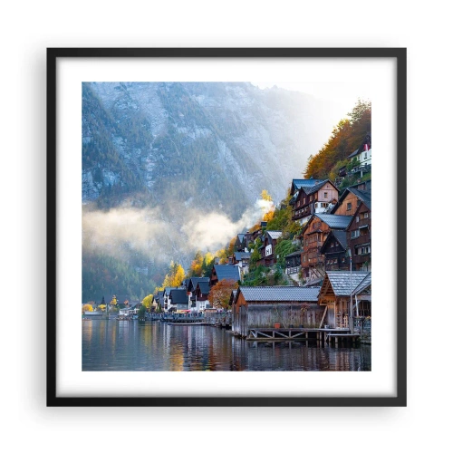 Affisch i svart ram - Alpina klimat - 50x50 cm