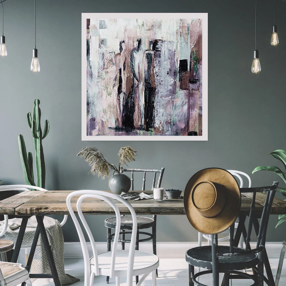 Affisch - De mystiska tre - 60x60 cm