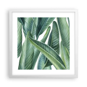 Affisch i vit ram - Grönskan i sig själv - 40x40 cm