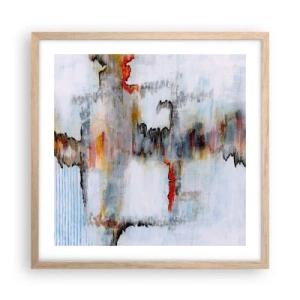 Affisch i ram av ljusek - Med pinne på vatten - 50x50 cm