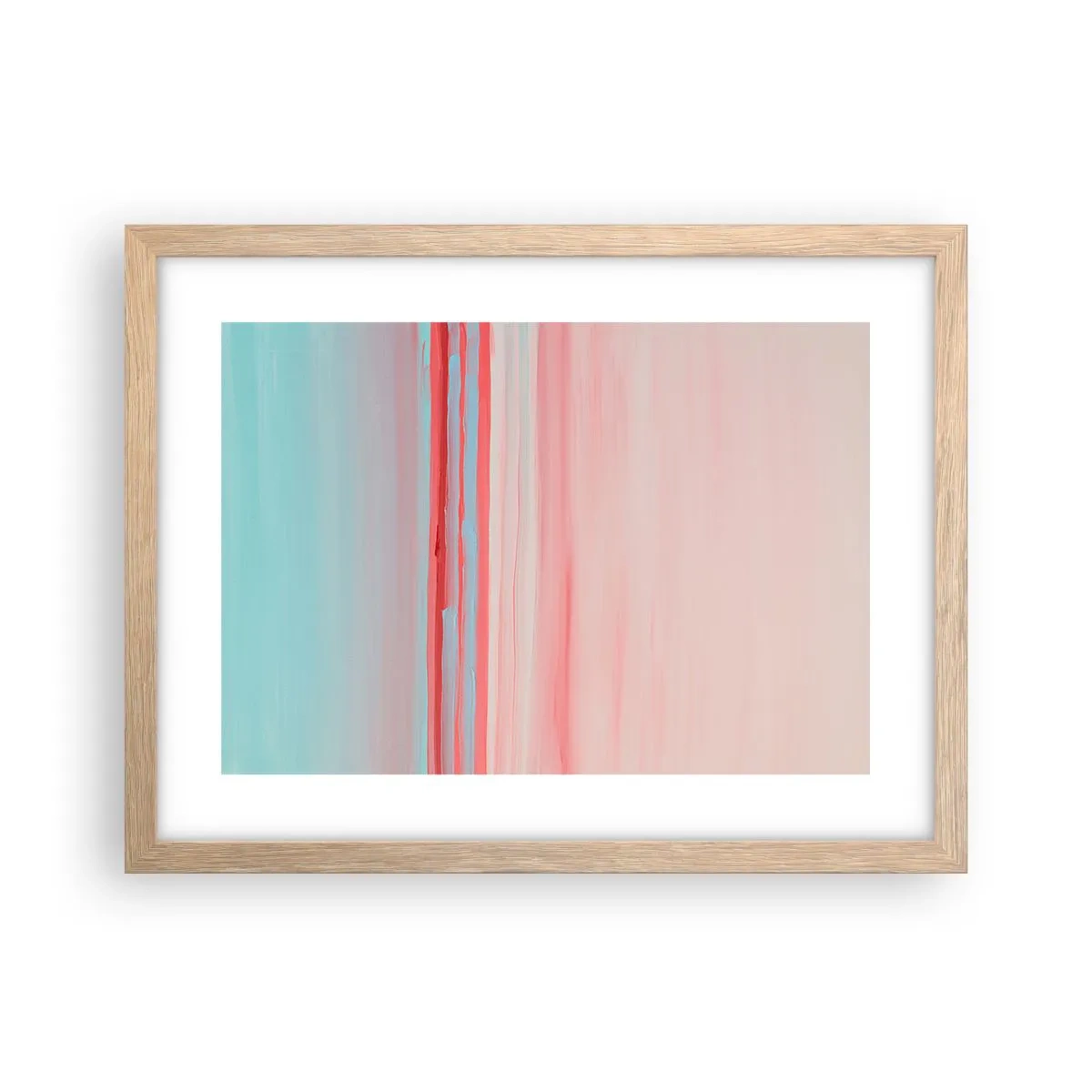 Affisch i ram av ljusek - Abstraktion i gryningen - 40x30 cm