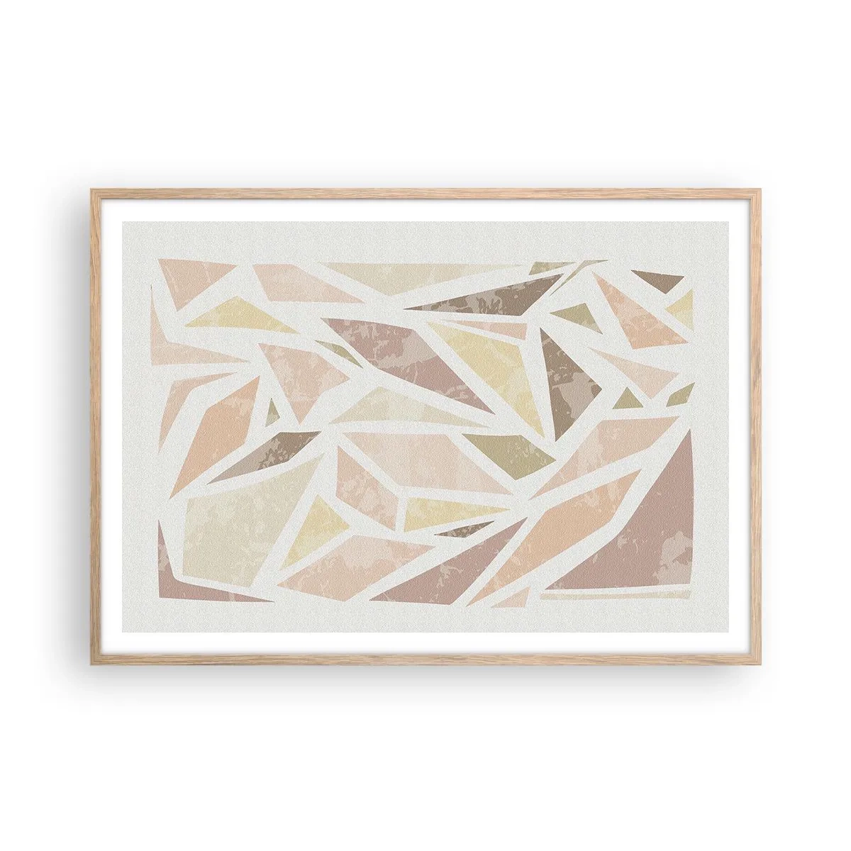 Affisch i ram av ljusek - Komposition av färgat glas - 100x70 cm