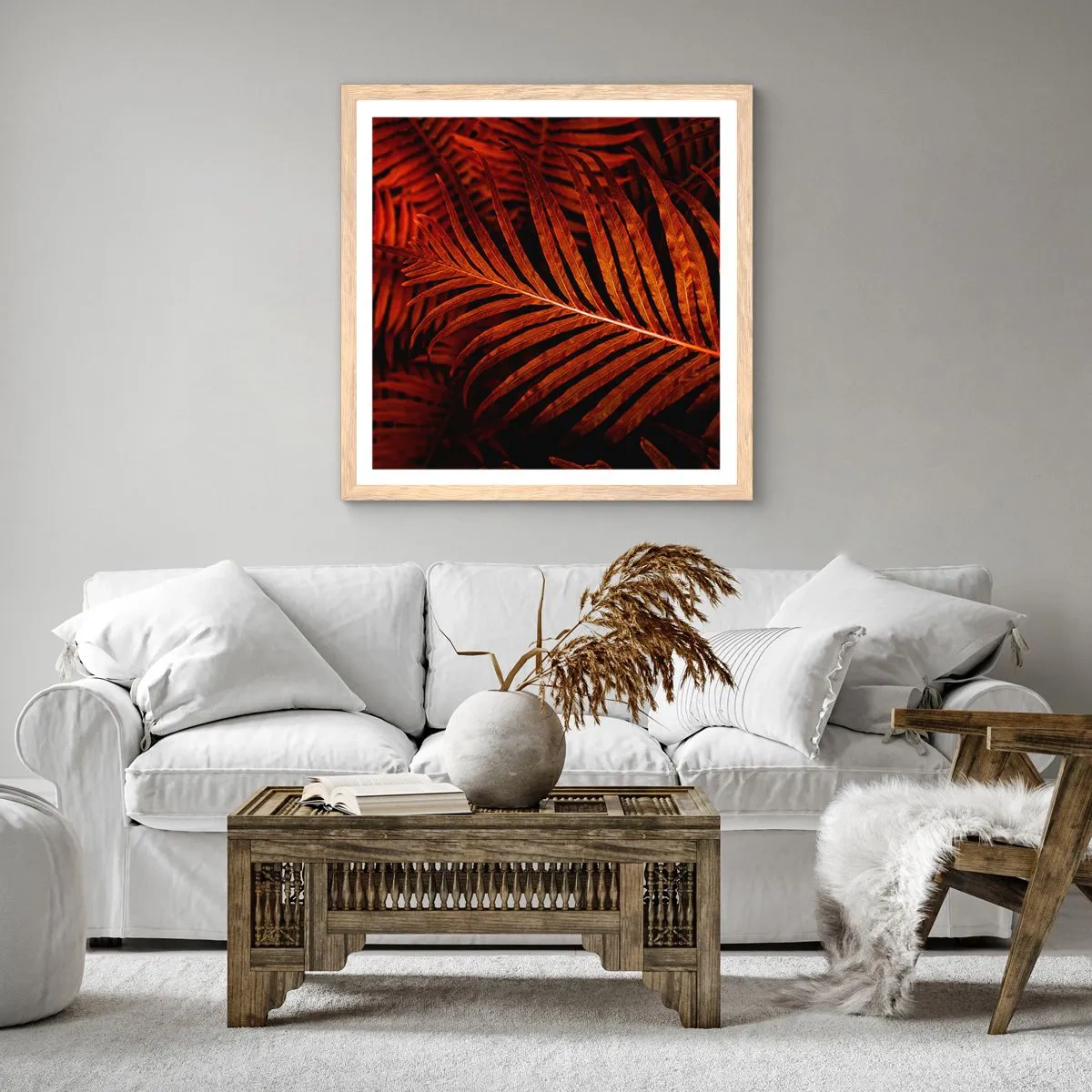 Affisch i ram av ljusek - Livets glöd - 60x60 cm