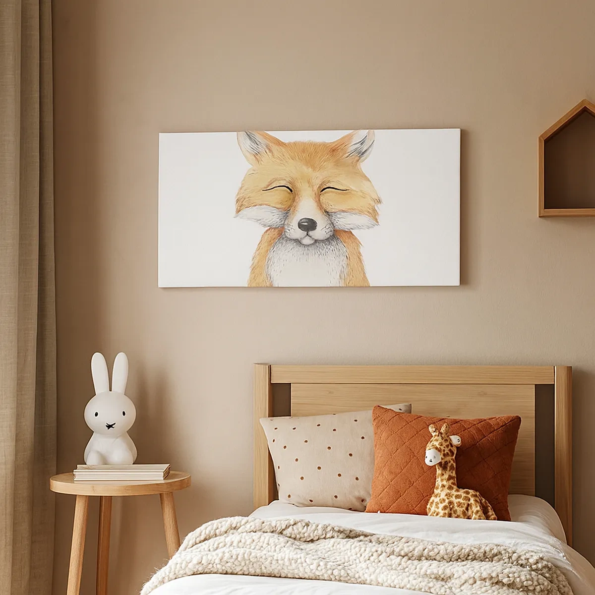 Canvastavla - Bild på duk - Rävens humör - 30x30 cm