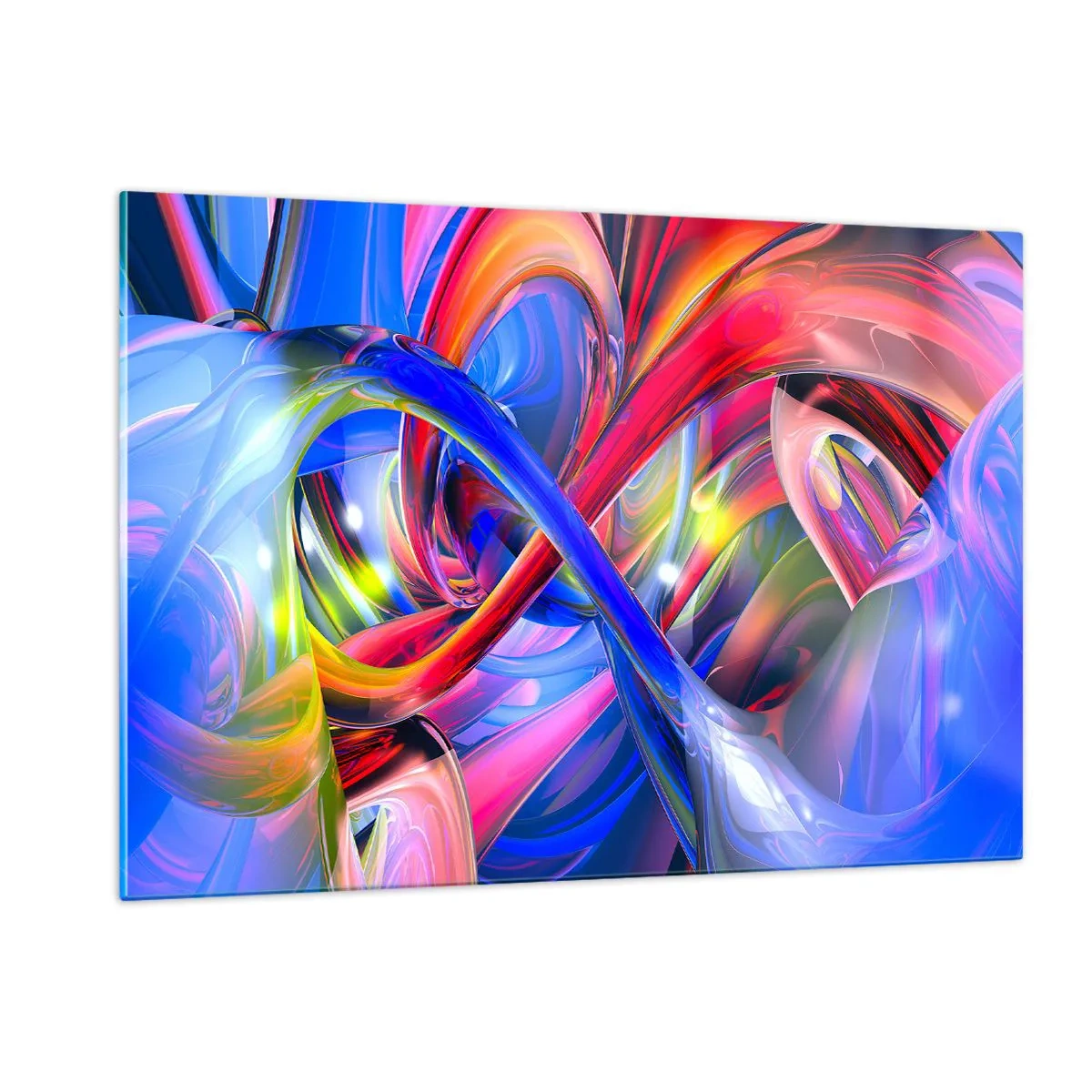 Glastavla - Bild på glas - Färgdans - 120x80 cm
