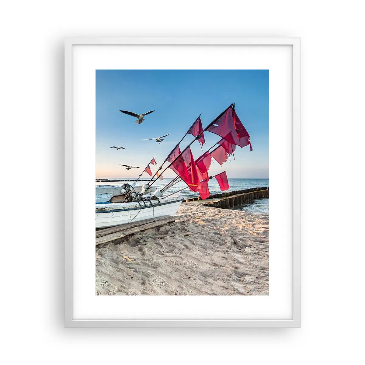 Affisch i vit ram - Välförtjänt vila - 40x50 cm