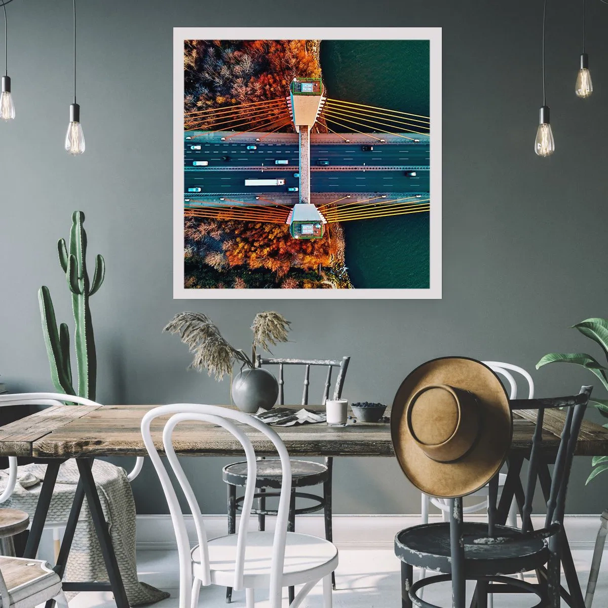 Affisch - Bortom vatten, bortom skog - 60x60 cm