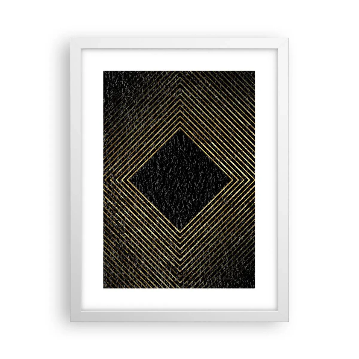 Affisch i vit ram - Geometri i glamourstil - 30x40 cm