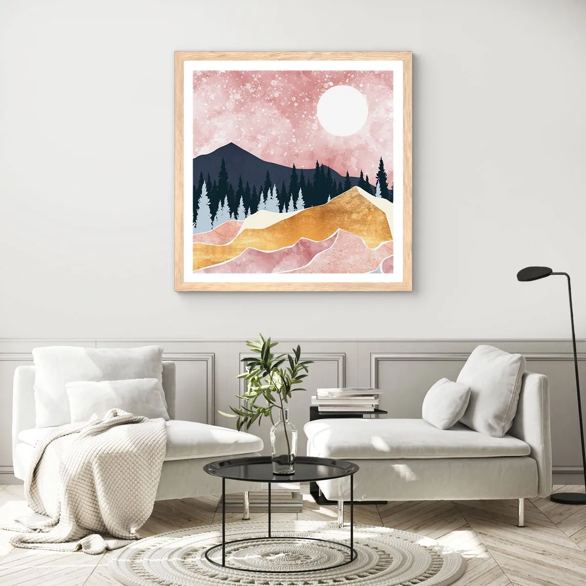 Affisch i ram av ljusek - Nattvakt - 40x40 cm