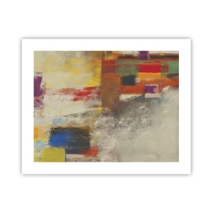 Affisch - Färgernas geometri - 50x40 cm