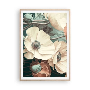 Affisch i ram av ljusek - Viskningar av vallmo - 70x100 cm