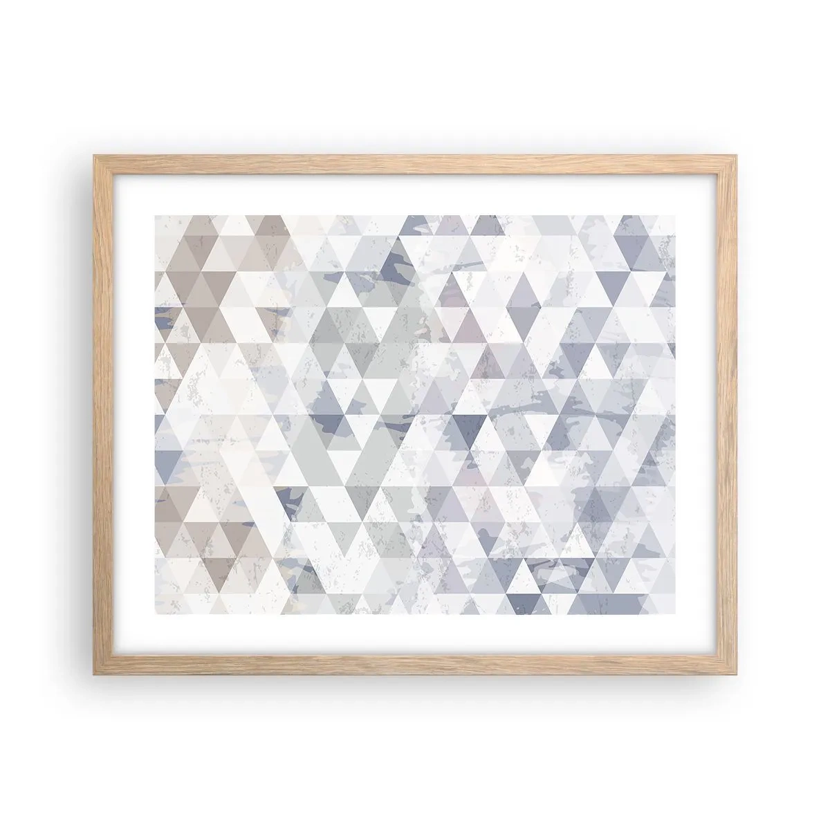 Affisch i ram av ljusek - Trianglar - 50x40 cm