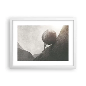 Affisch i vit ram - Jag tror i strid mot hoppet - 40x30 cm