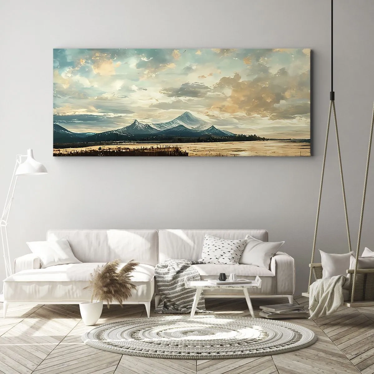 Canvastavla - Bild på duk - Under himlens skydd - 160x50 cm