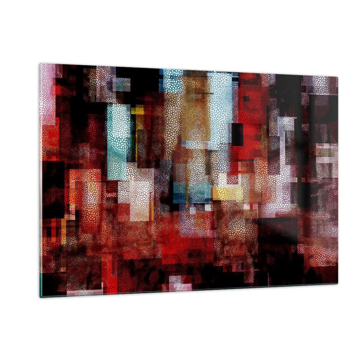 Glastavla - Bild på glas - Blandat och mixat - 120x80 cm