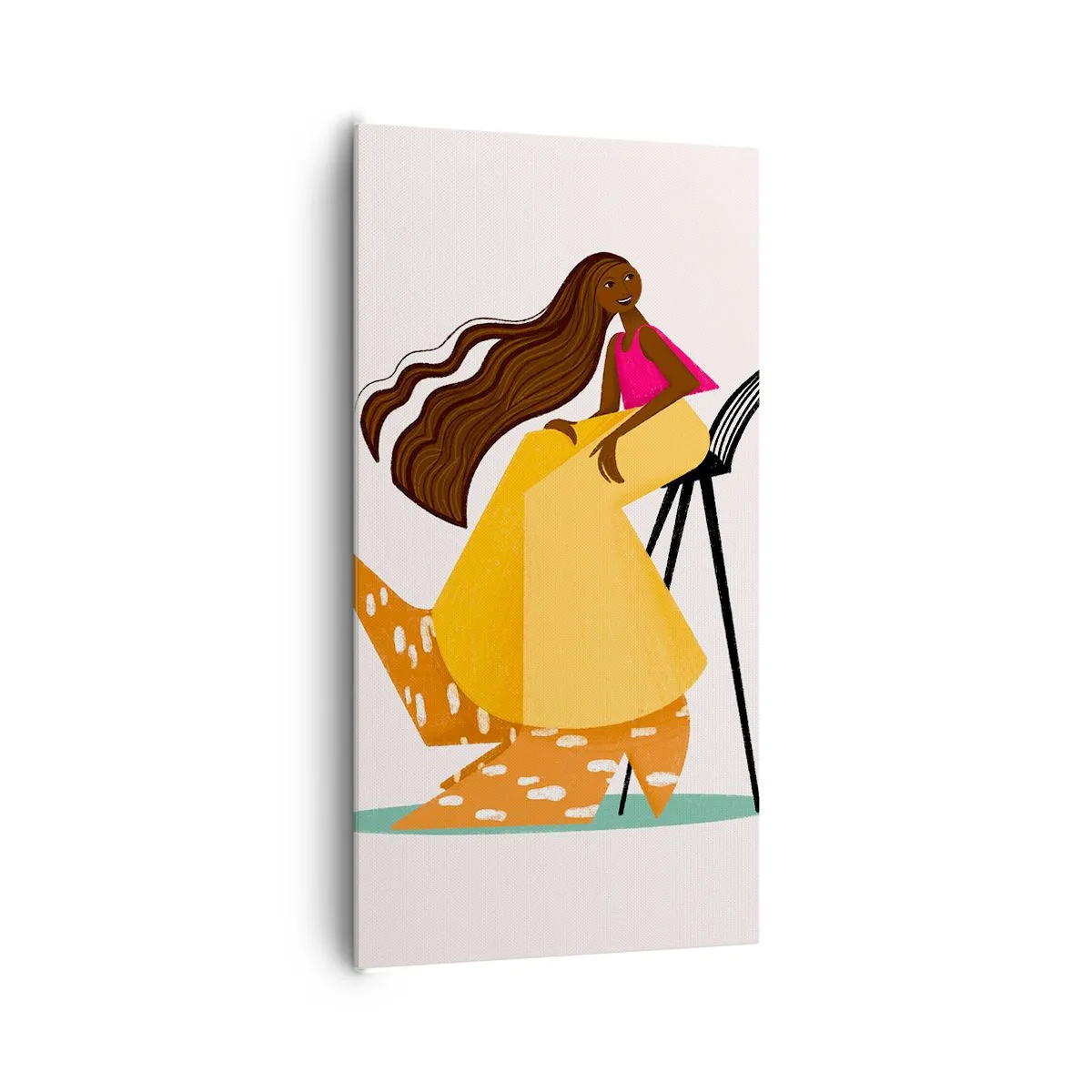 Canvastavla - Bild på duk - Modet är också kul - 65x120 cm