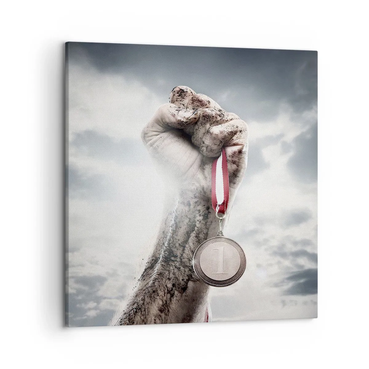 Canvastavla - Bild på duk - Per aspera ad astra - 50x50 cm