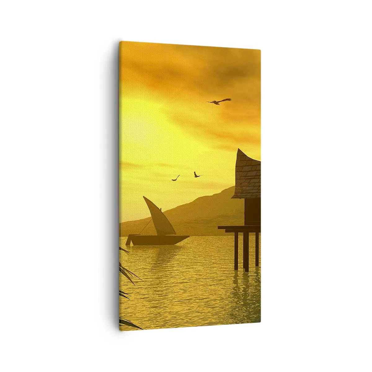 Canvastavla - Bild på duk - Efterlängtad ro - 55x100 cm