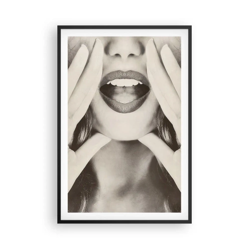 Affisch i svart ram - Jag kommer! - 61x91 cm