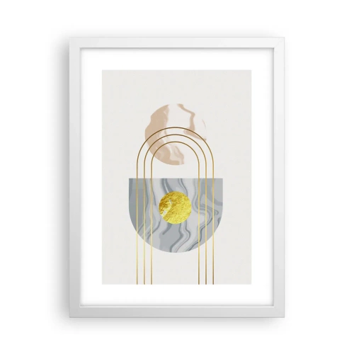 Affisch i vit ram - Ljushet och sken - 30x40 cm