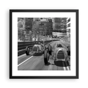 Affisch i svart ram - För länge sedan i Monte Carlo - 40x40 cm