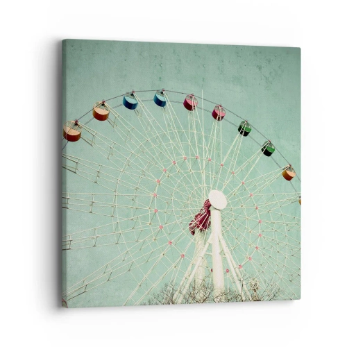 Canvastavla - Bild på duk - Välkommen att ha kul - 40x40 cm