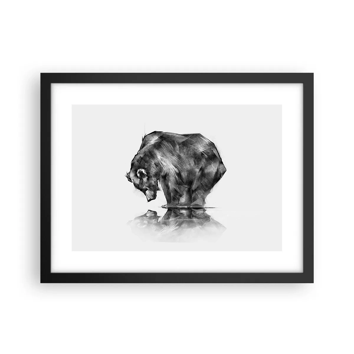 Affisch i svart ram - Roligt att se någon närstående - 40x30 cm