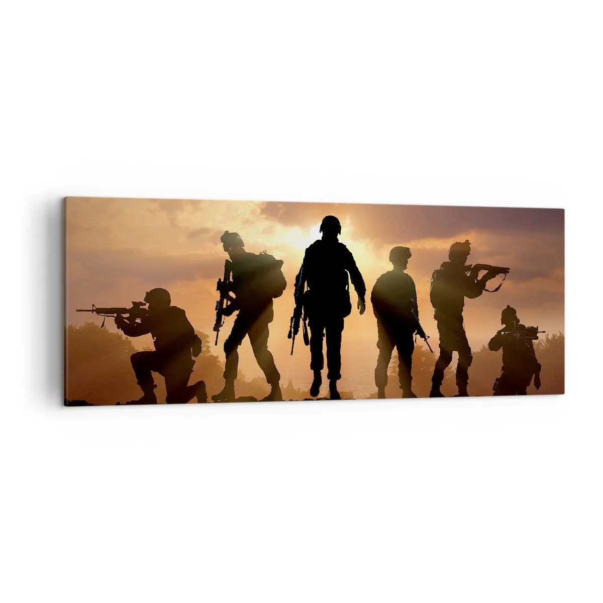Canvastavla - Bild på duk - Brothers in arms - 140x50 cm