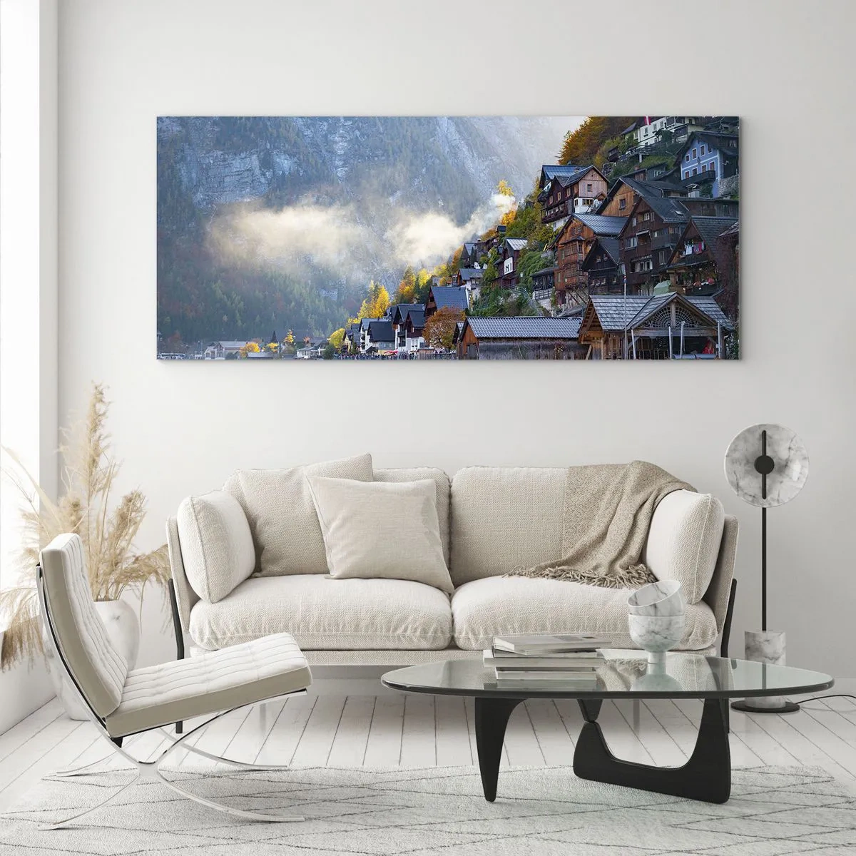Glastavla - Bild på glas - Alpina klimat - 100x40 cm